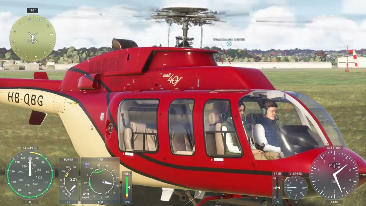 MSFS24 Virtual Flight In Zurich, Bell Model 407 Helicopter, Pilot Peku