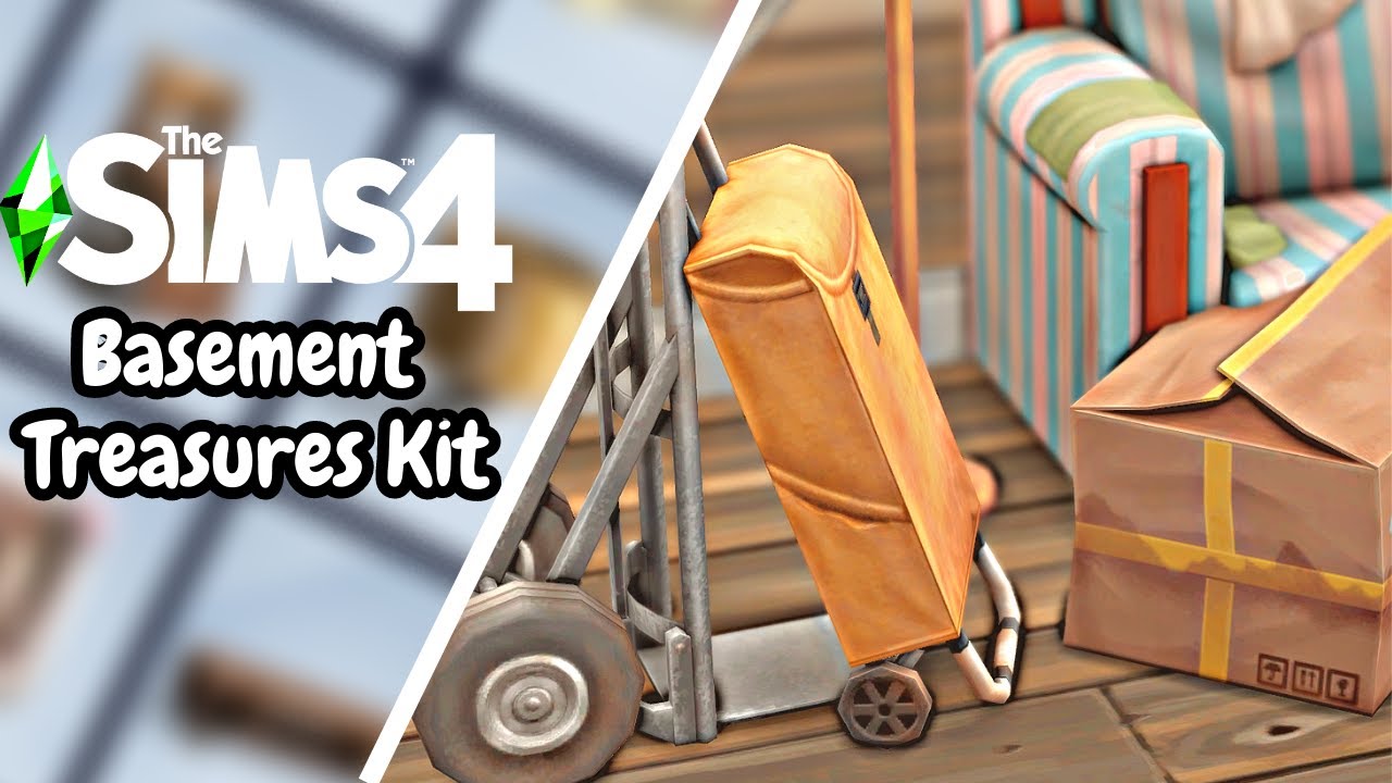 My FAVORITE SIMS 4 KIT EVER! ✨OUTDATED + WORN FURNITURE | The Sims 4 Basement Treasures Kit Overview