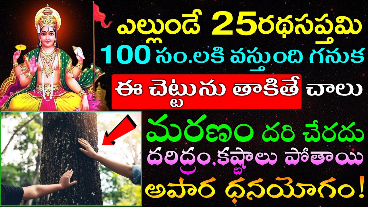 ఎల్లుండే రథసప్తమి ఈ చెట్టును తాకితే చాలు మరణం దరి చేరదు దరిద్రం,కష్టాలు పోతాయి అపార ధనయోగం!