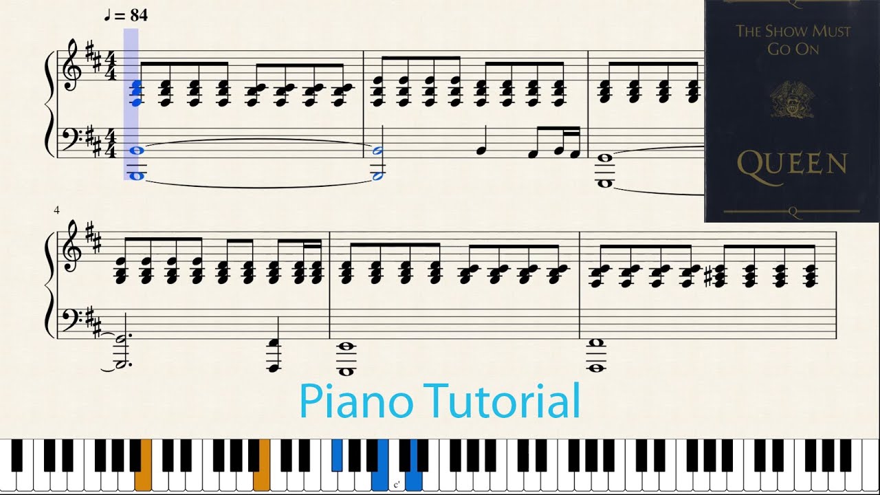 Show Must Go On (Queen) - Piano Tutorial