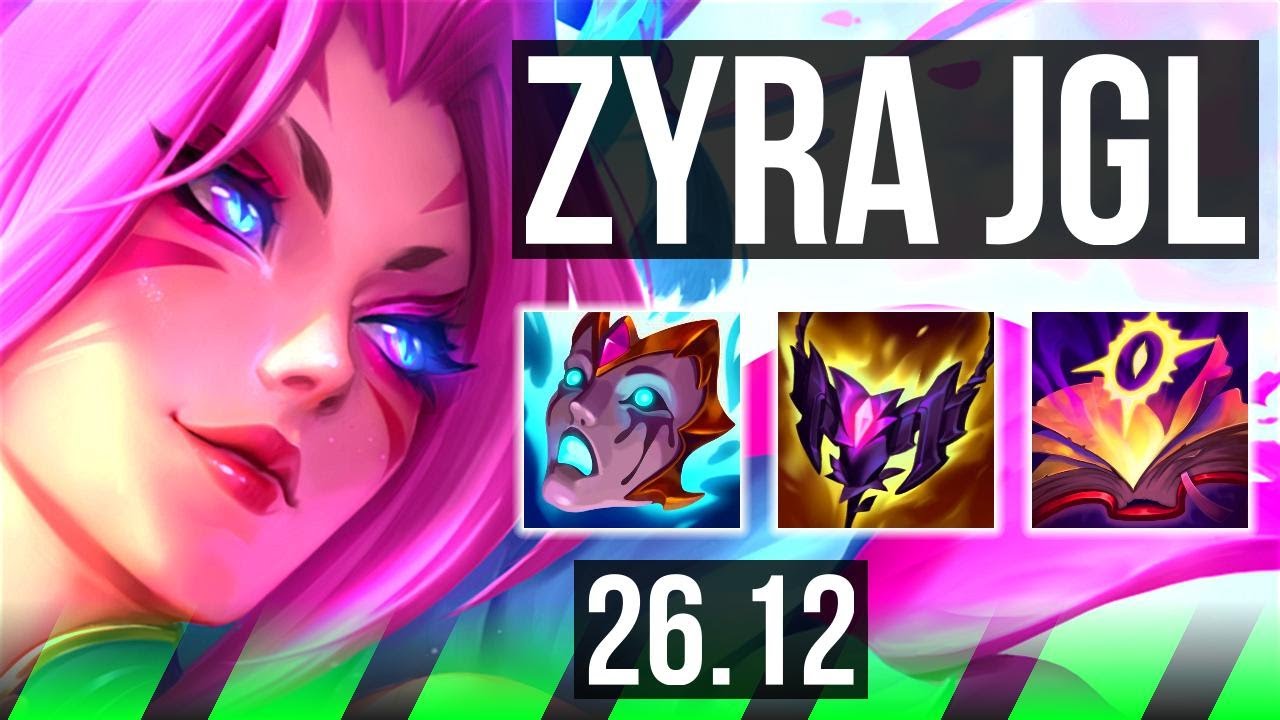 ZYRA vs LEE SIN (JGL) | 46K damage | KR Challenger | 26.12