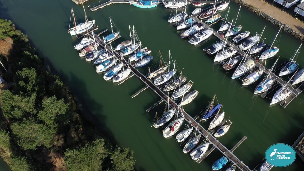 An aerial tour of  Emsworth Yacht Harbour