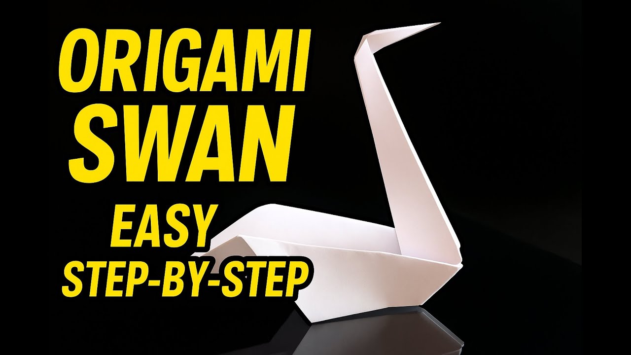 Łabędź z Papieru 🦢 Origami Swan – Easy Step-by-Step Tutorial (How to Make a Swan)