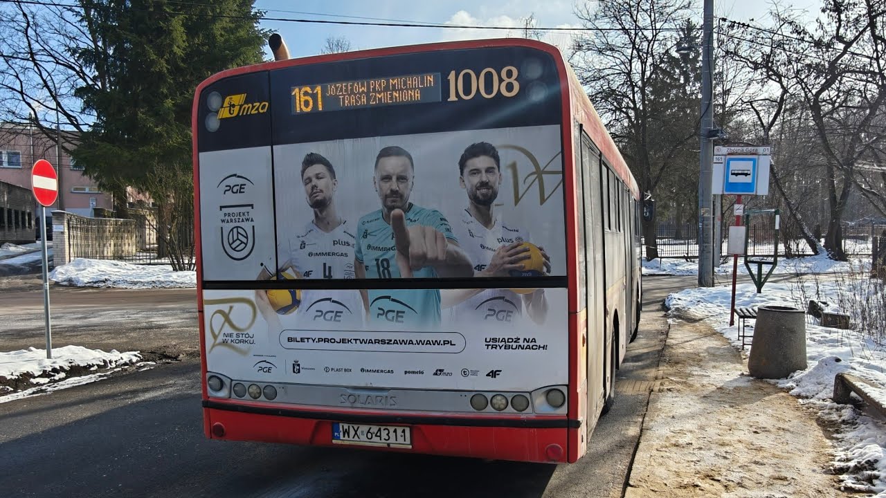 Linia 161 ( Trasa Zmieniona ) - Solaris Urbino 10 III #1008 ( MZA Warszawa )