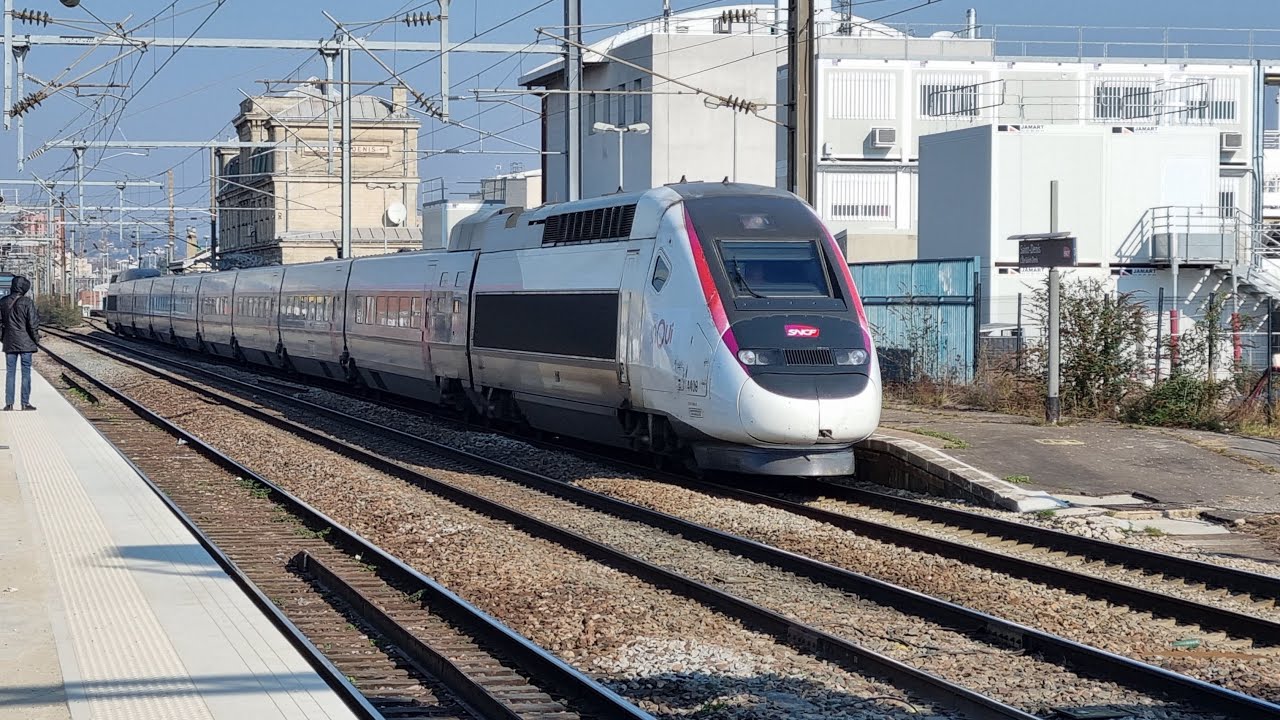 Trains TGV TMST, InOui Duplex et Thalys POS [4K] Gares St-Denis et Pierrefitte-Stains