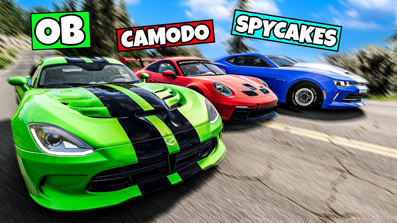 Three Friends Have an Insane Street Race in BeamNG Drive Mods!