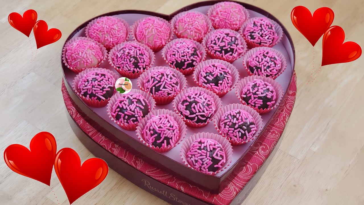 TRUFAS de Chocolate SIN horno 3 ingredientes para San Valentin 💘💗