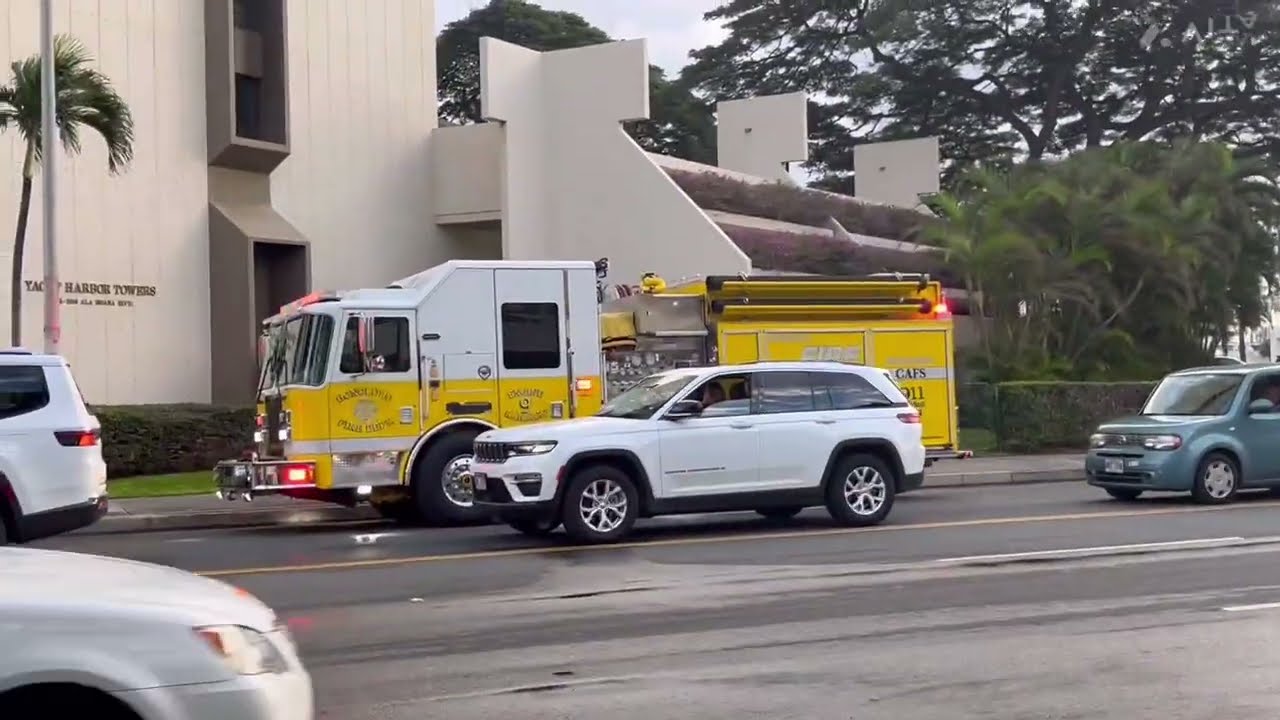 (Early - arrived  Honolulu fire department responding high rise structure fire (out)