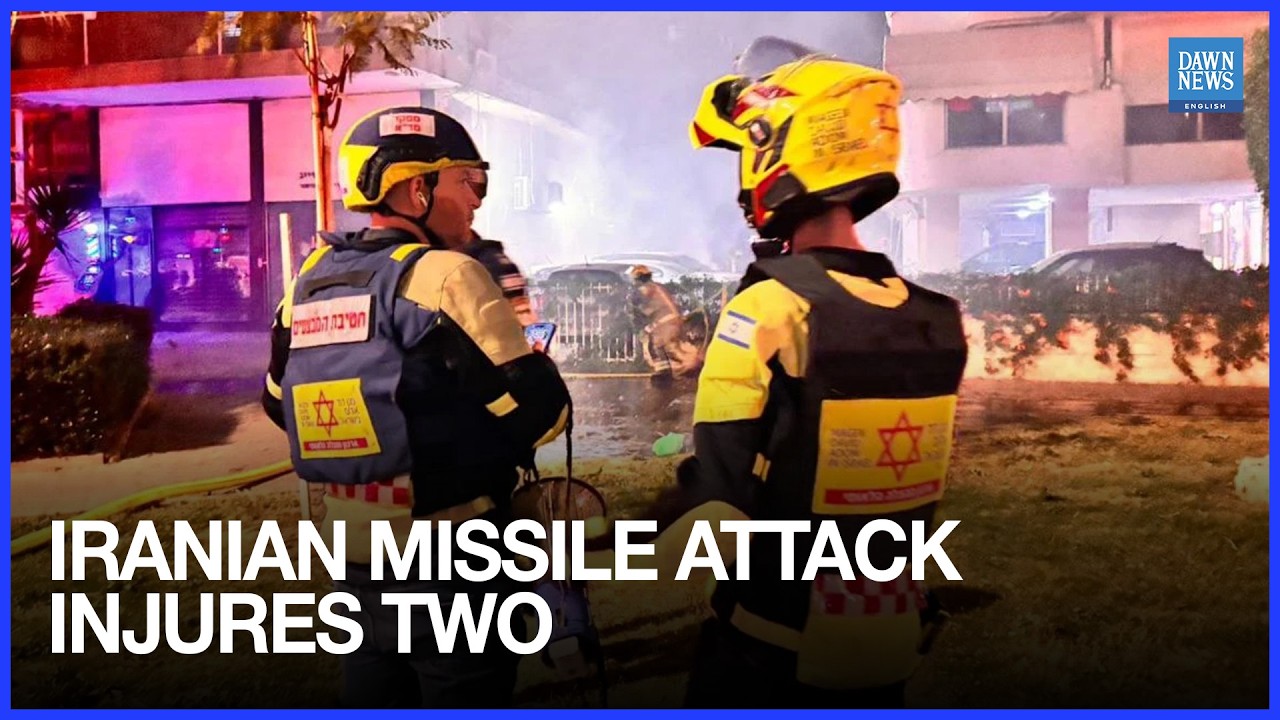 Iranian Missile Strike in Central Israel Leaves Two Injured, Emergency Services | Dawn News English