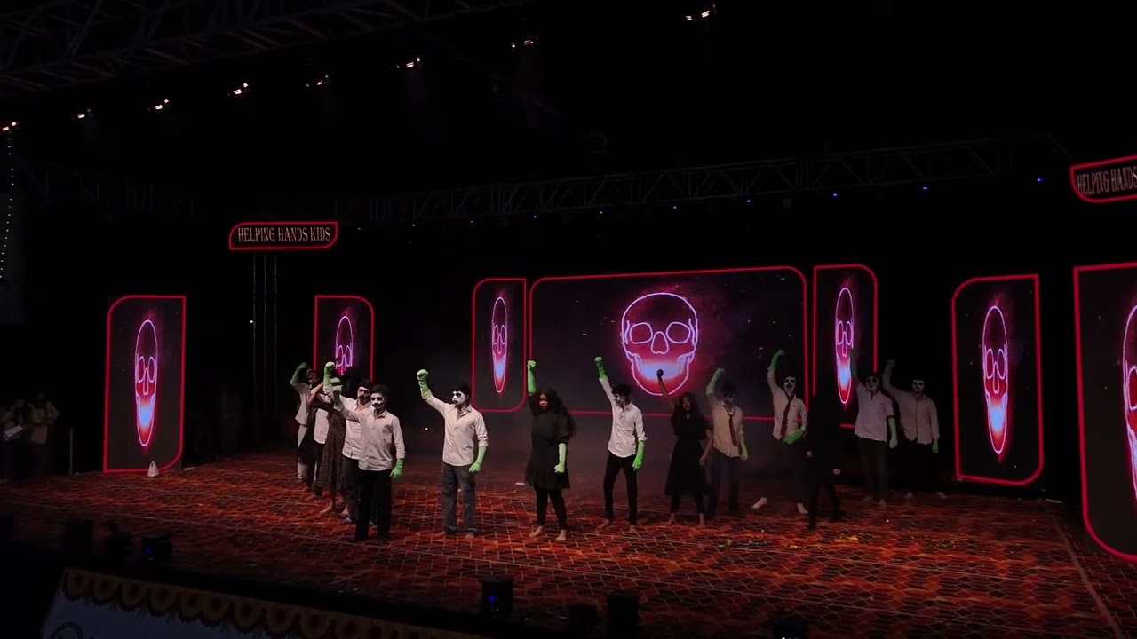 Horrer dance #helping Hands School #students of class 10th-12th