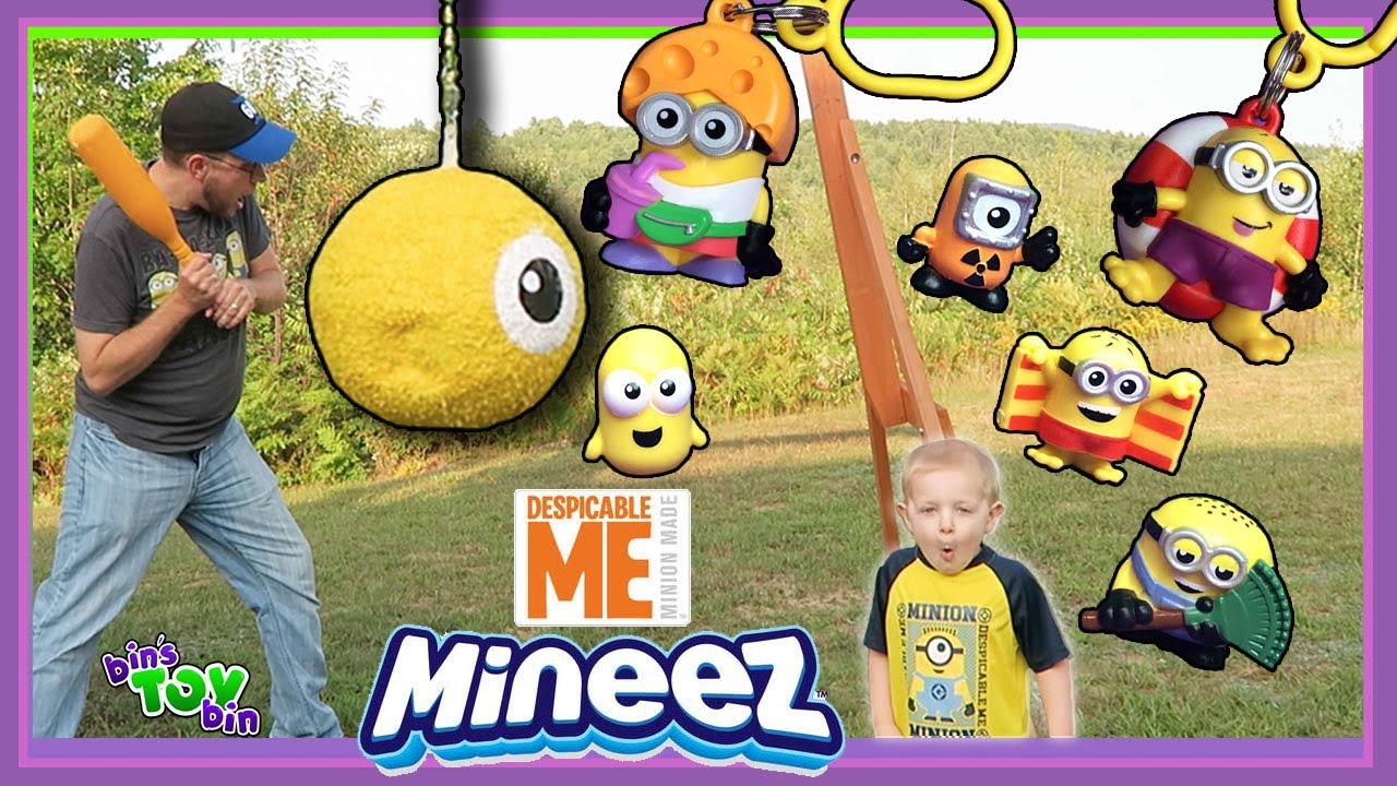 Minions Mineez Piñata Challenge! | Bin's Toy Bin