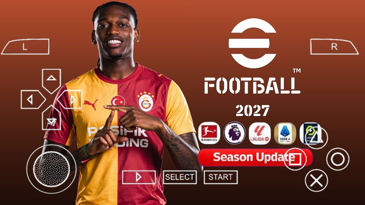 eFootball PES 2027 PPSSPP ANDROID ОФФЛАЙН ПОЛНОЕ ОБНОВЛЕНИЕ UCL И ФОРМЫ ЛИГ СЕЗОН 26/27 4K ГРАФИКА