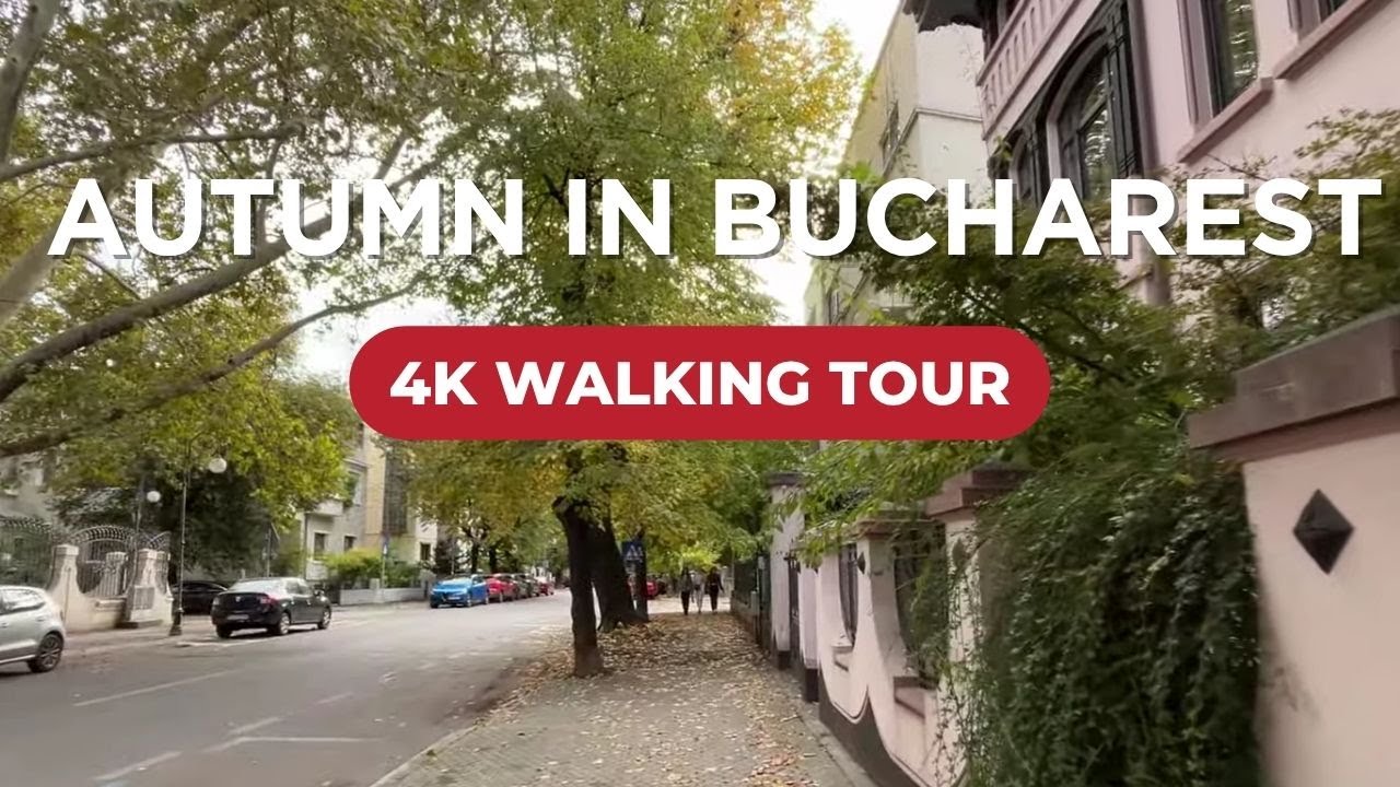 Autumn in Bucharest 🇷🇴🍂 | Relaxing 4K walk through Cotroceni