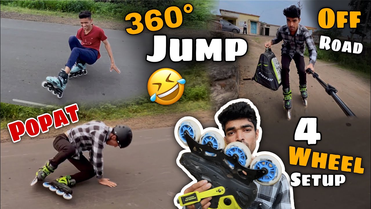 360 Jump Ki Practice Karne Gaya Or Popat Ho Gaya 😀 // F-Toast 4 Wheel Setup Ke Sath // Skating Vlog