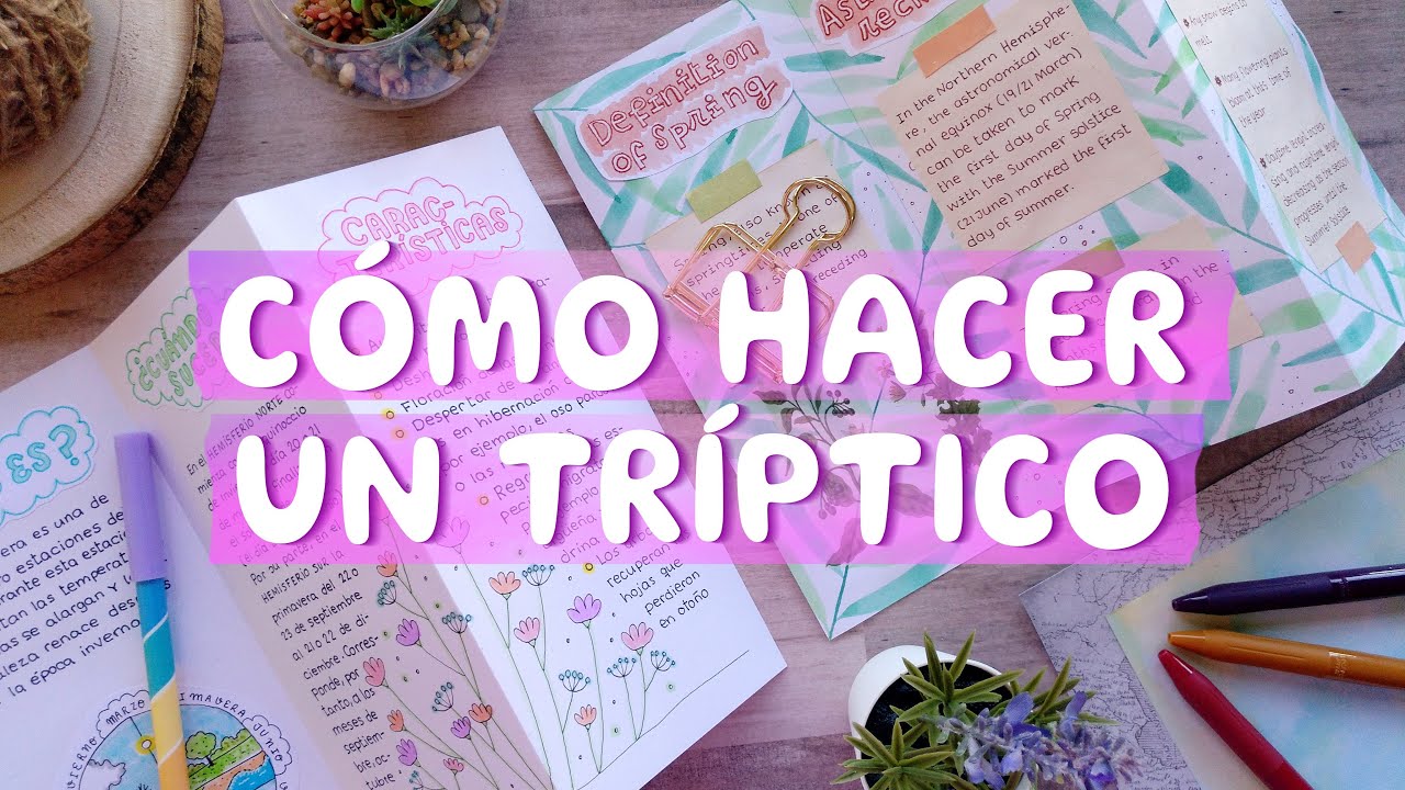 C&Oacute;MO HACER UN TR&Iacute;PTICO A MANO 💡CONSEJOS Y DECORACI&Oacute;N PARA DISE&Ntilde;AR FOLLETOS CREATIVOS