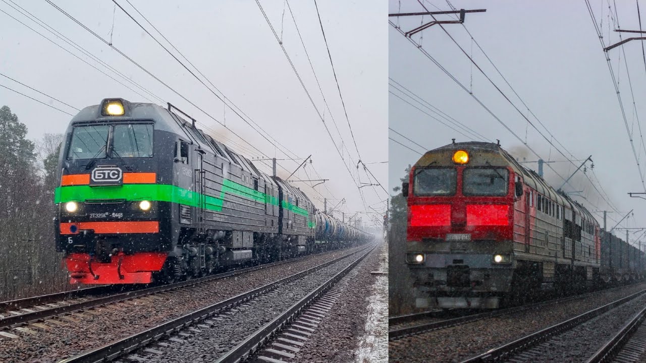 Начало зимы на перегонах у Сиверской 