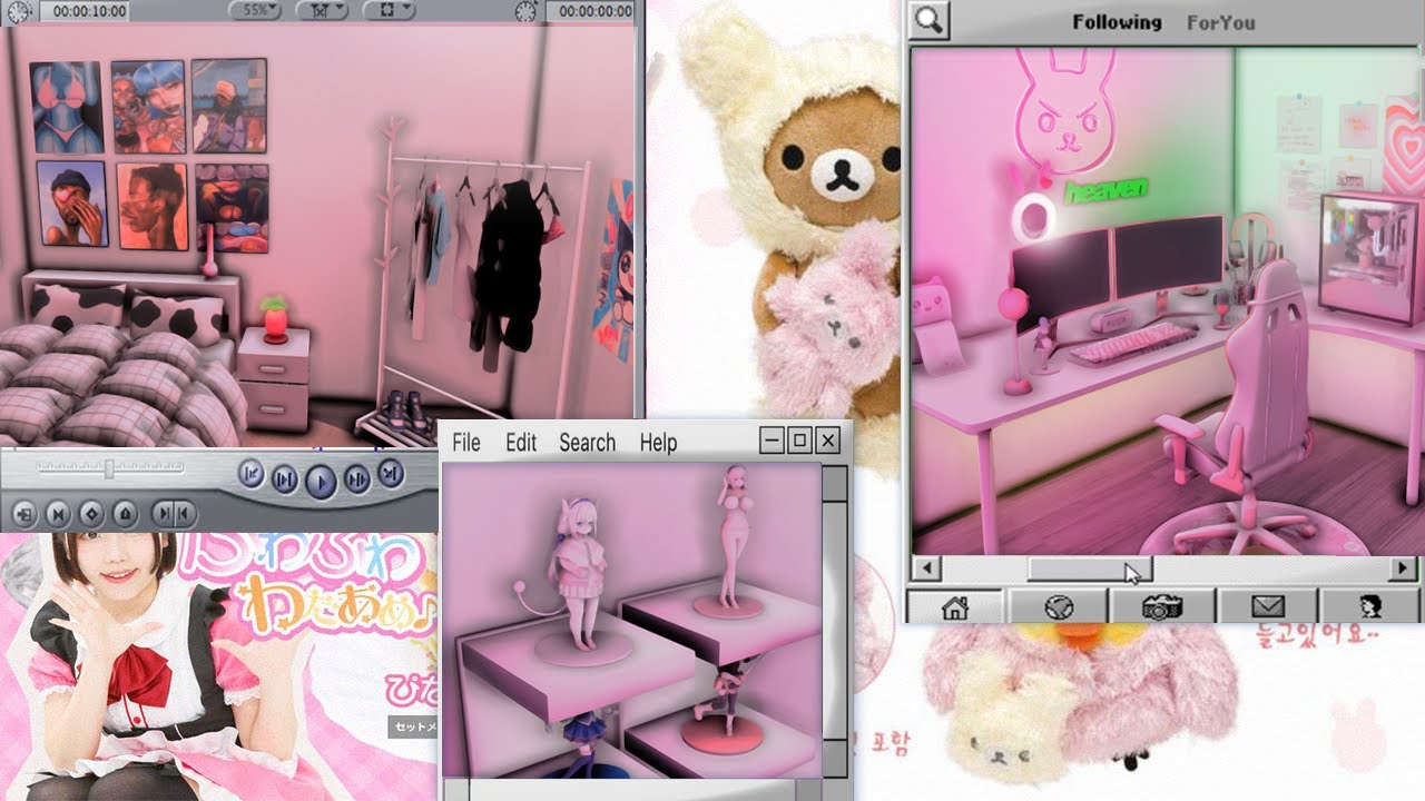 The Sims 4 🍮🥄 Kawaii Pink Lot 🎐 Speed Build !
