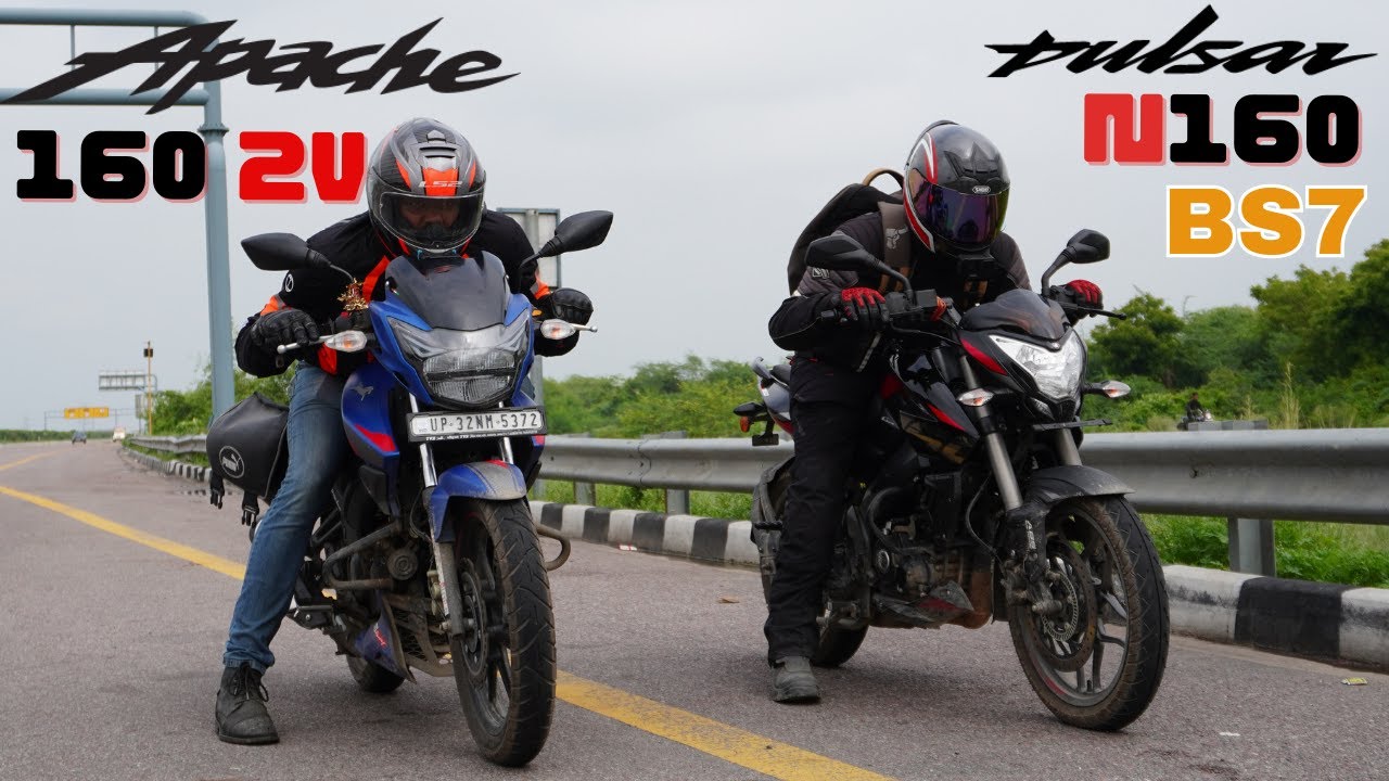 TVS Apache 160 2V vs Bajaj Pulsar NS160 Drag Race