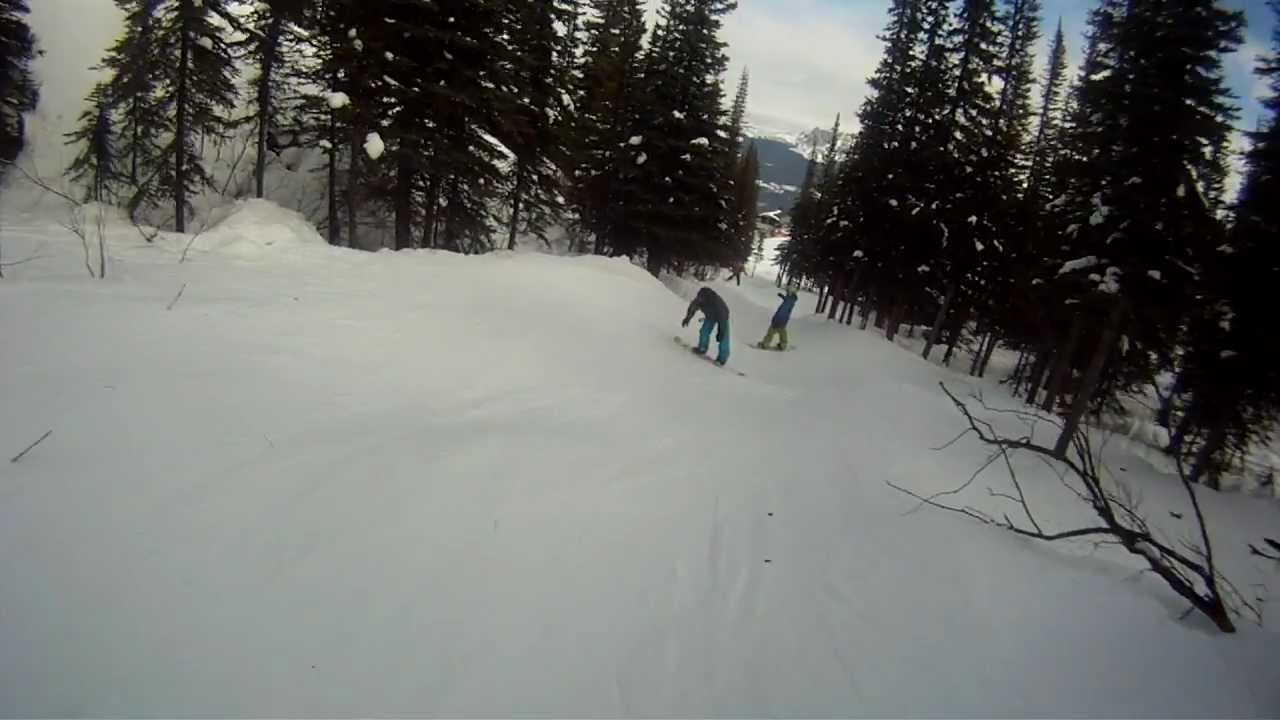 Snowboarding jasper's Marmot Basin with GoPro!