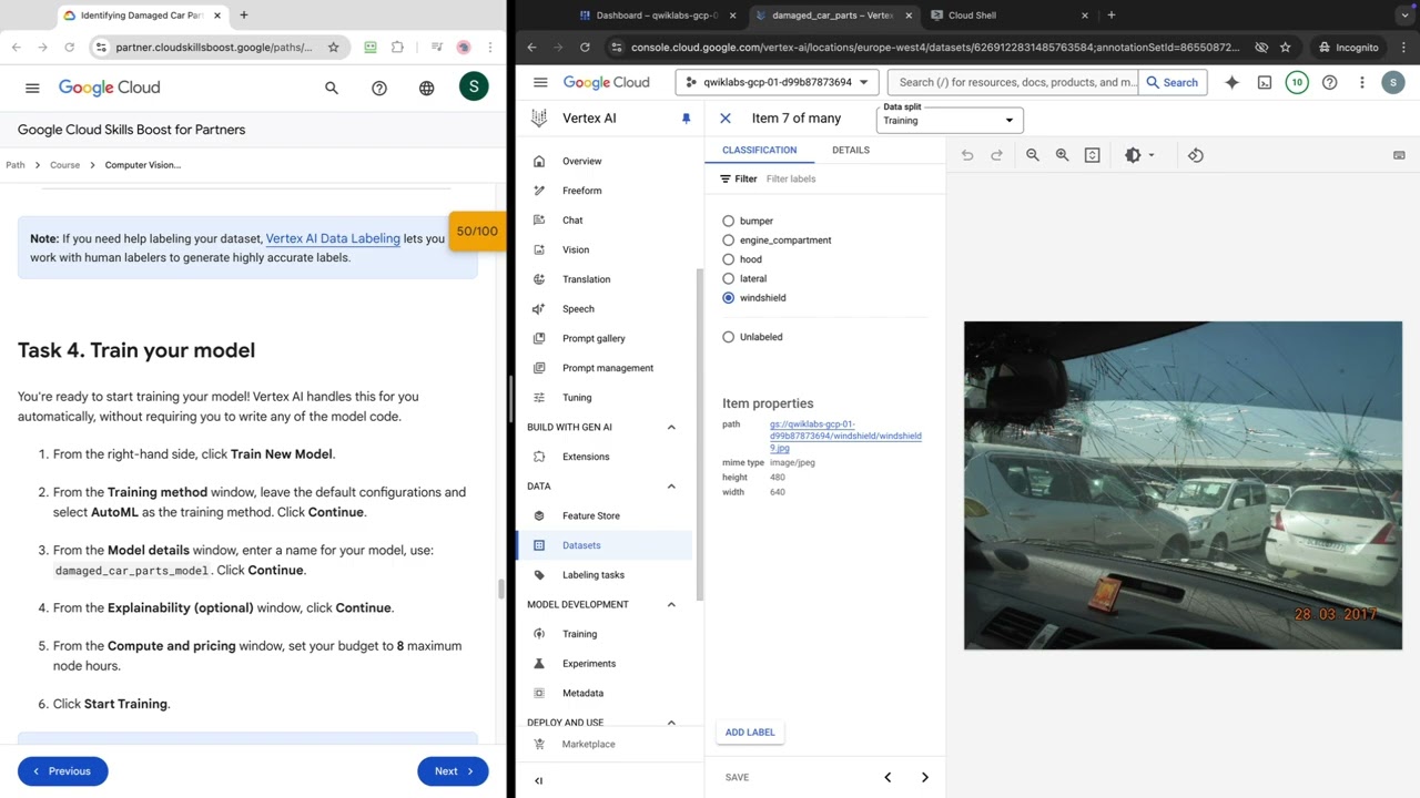 Identifying Damaged Car Parts with Vertex AI for AutoML Vision Users