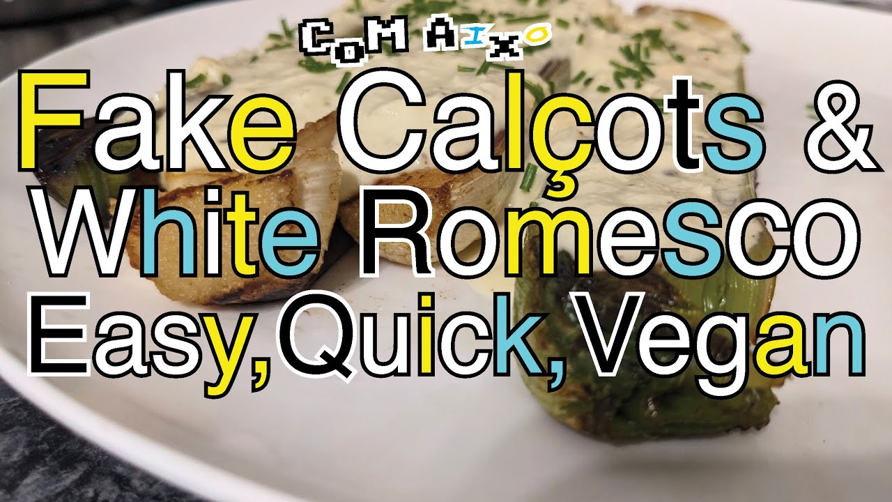 How To Make Fake Calçots + Make White Romesco - Easy Vegan Norfolk Tapas Recipe