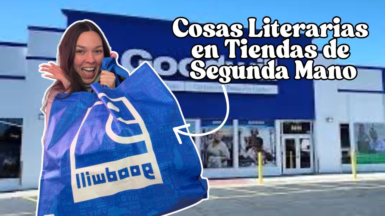 Descubriendo Artículos Literarios 📚 en Tiendas de Segunda Mano en EEUU + Haul Literario (Goodwill 🛒)