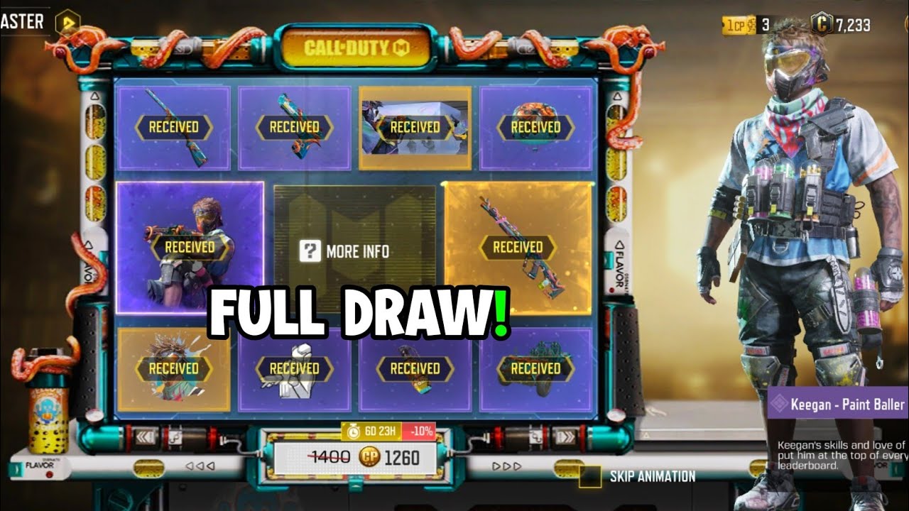 Buying Full BOBA BLASTER Draw Cod Mobile | BY15 Boba Blaster CODM