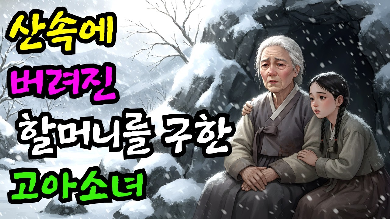 산 속에 버려진 노파를 구한 고아 소녀, 그녀의 등을 확인한 노파가 그 자리에 주저앉아 오열한 이유 | 야담·민담·전설·설화·옛날이야기·오디오북.수면동화
