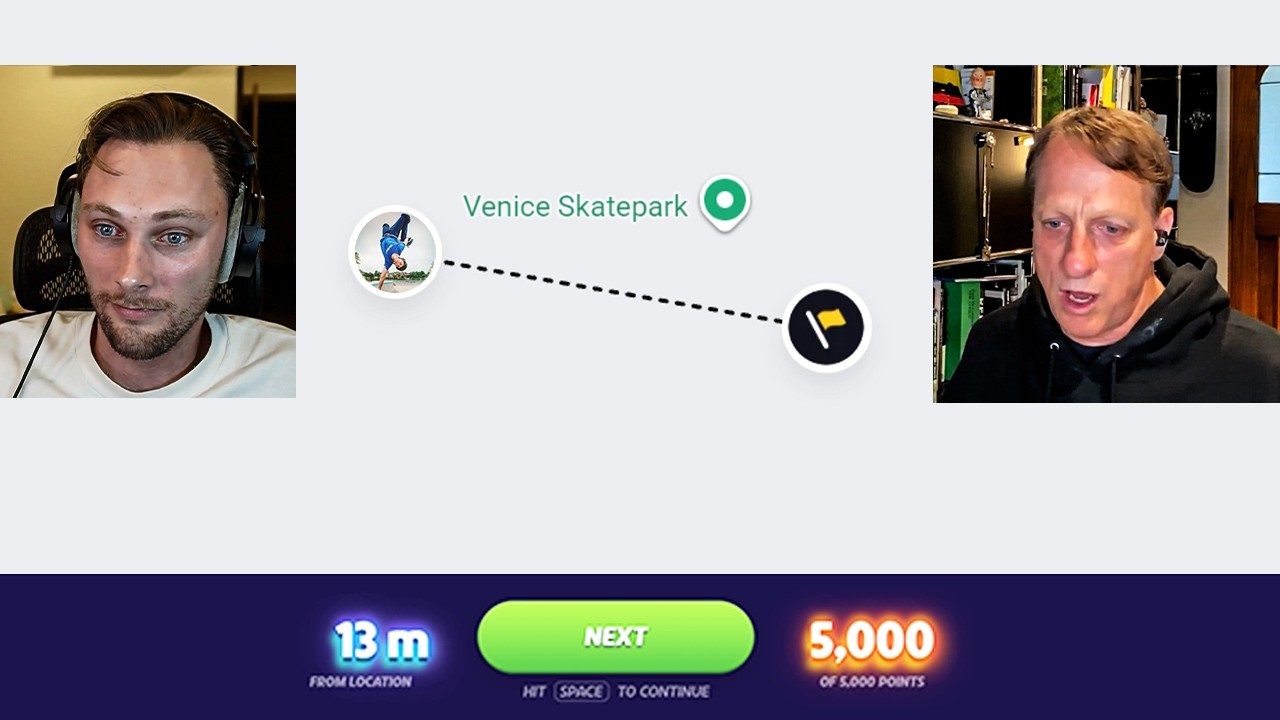 Tony Hawk играет в GeoGuessr: скейт-парки | ПУТЕШЕСТВИЕ ПО ВОСПОМИНАНИЯМ