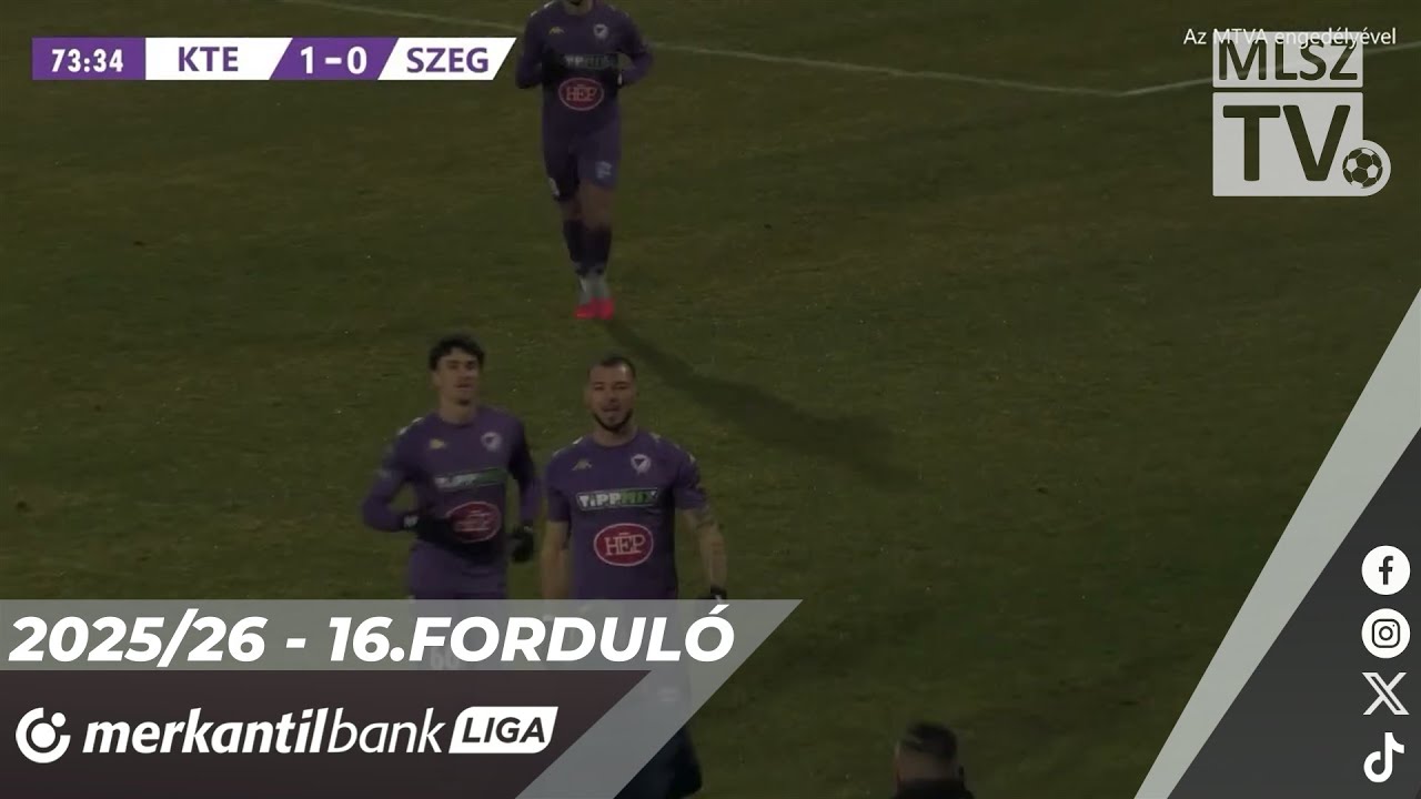 Kecskeméti TE - Szeged-Csanád Grosics Akadémia | 4-0 (1-0) | Merkantil Bank Liga NB II. |16. forduló