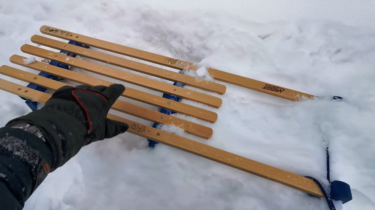 VT Sport Davos 100 cm Foldable Wooden Sledge ❄️🛷