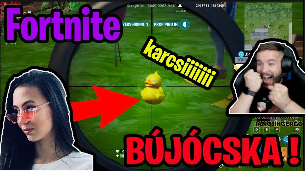 BÚJÓCSKA A LÁNYOKKAL FORTNITEban ! | KARCSI A KACSA LETTEM ! | Fortnite Prop Hunt