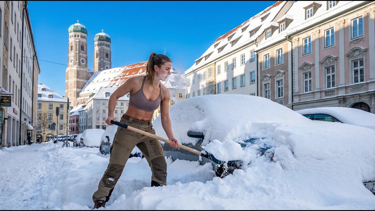 Munich After Extreme Snowfall ❄️ Stunning Winter Scenes  - Walking Tour 4K