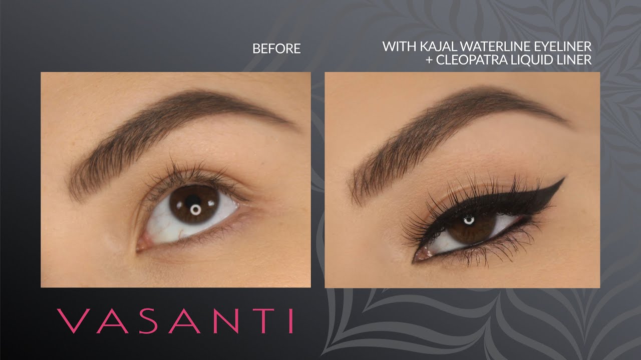 Get the Look: Vasanti Kajal Waterline, Cleopatra Liquid Eyeliner + Dynamic Brow Duo Kit