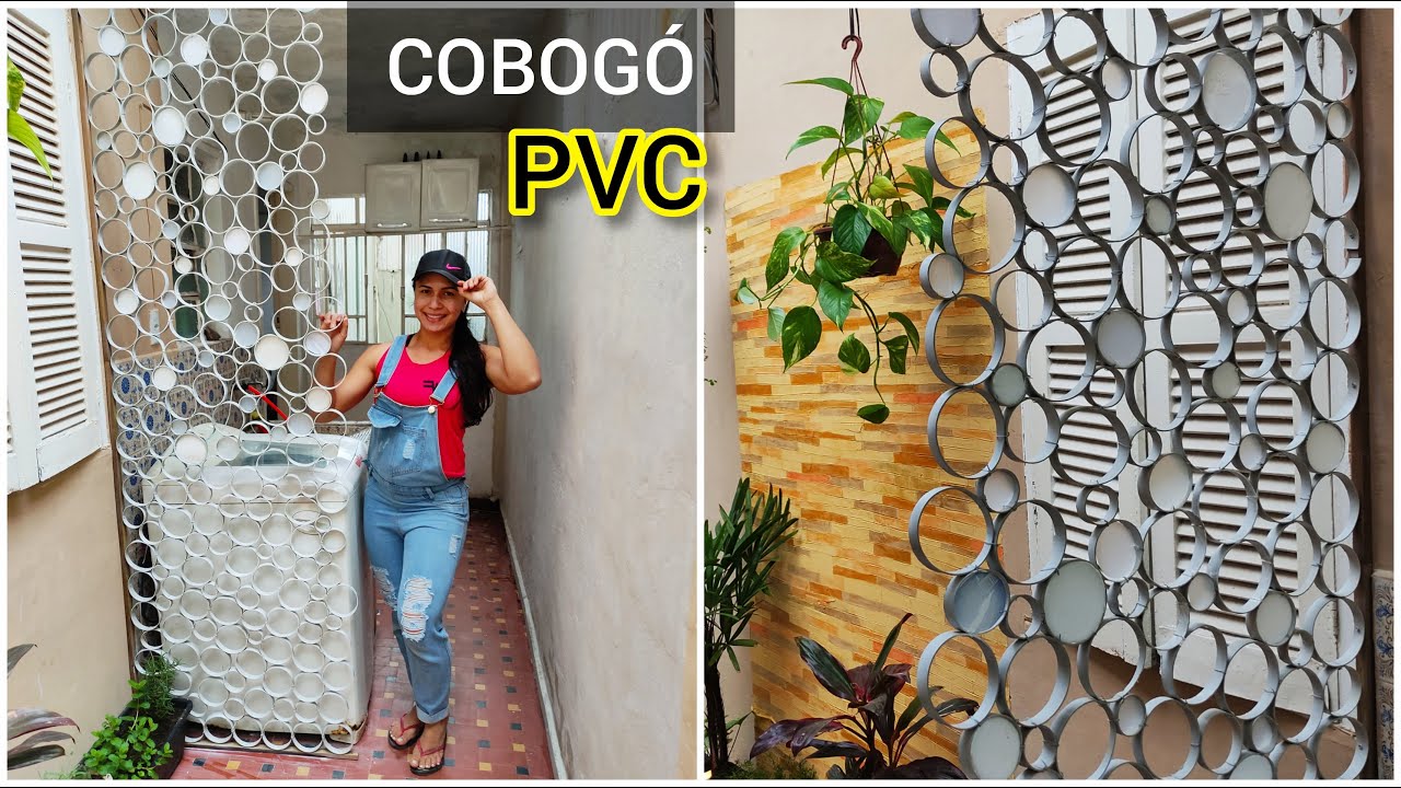 Cobogó feito com canos de pvc para divisória de ambientes. Passo a passo.