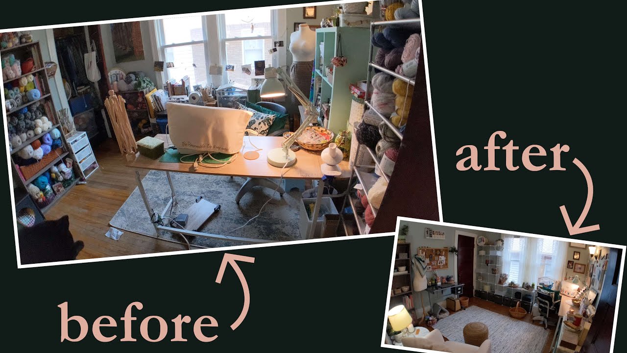 Organizing and Redecorating my Sewing Room/Craft Room - Fiber Craft Stash