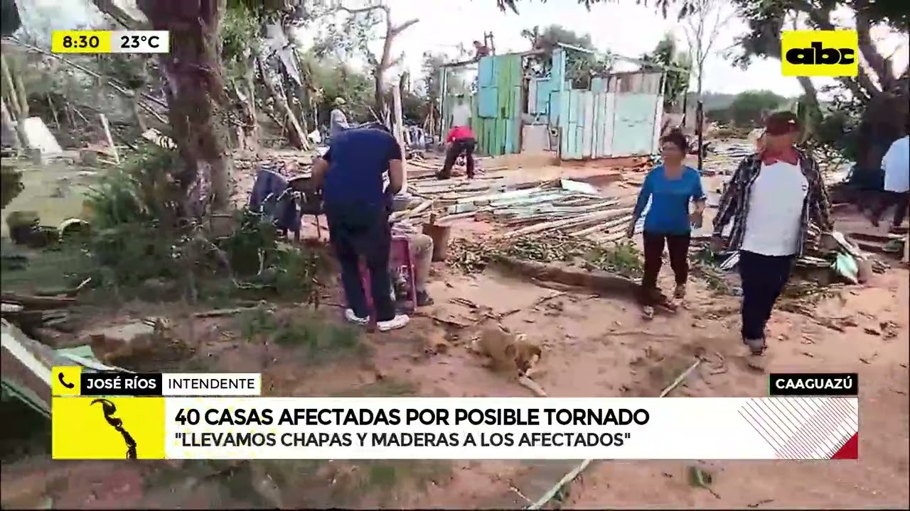Violento tornado dejó cuantiosas pérdidas en Caaguazú