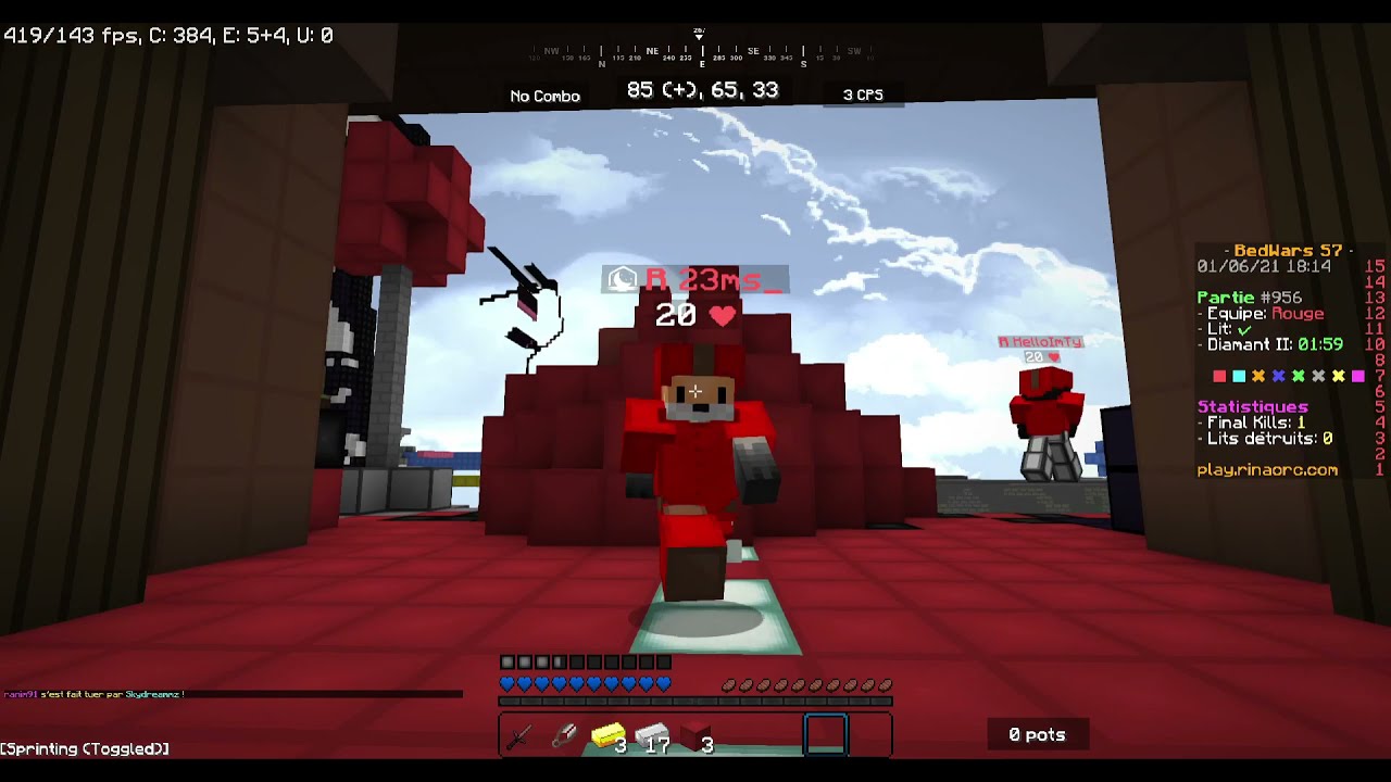RINAORC | Nous sommes tombés sur une team de CHEATEUR sur le BEDWARS de RINAORC !