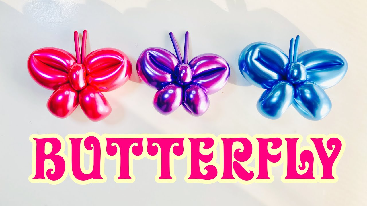Very easy 簡単 Butterfly 🦋 蝶々 🦋 ちょうちょの作り方 【バルーンアートかねさん】
