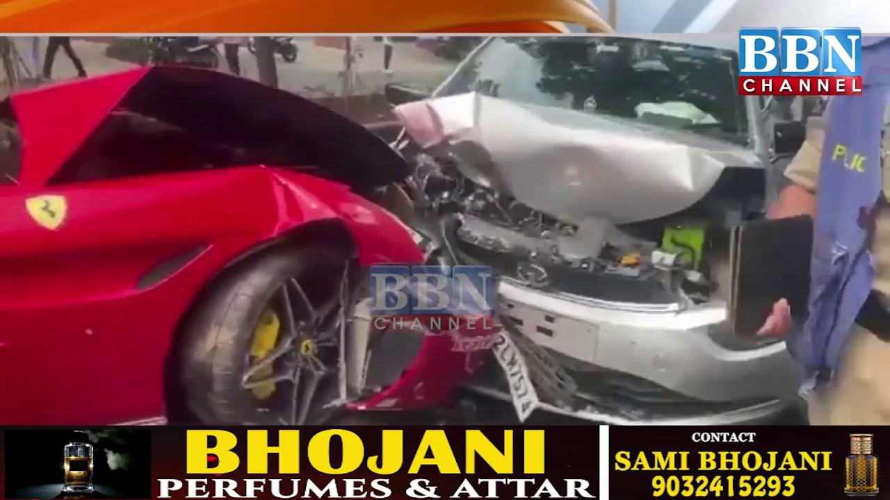 Ferrari Crash in Jubilee Hills | High Speed Car Loses Control Near Balakrishna House