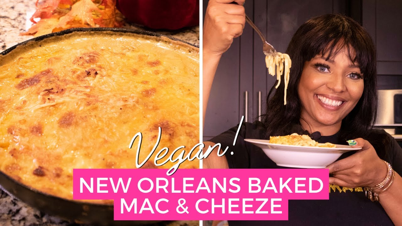 VEGAN New Orleans Baked Mac & Cheese | Vegan Thanksgiving Recipe Ideas | Chef Joya