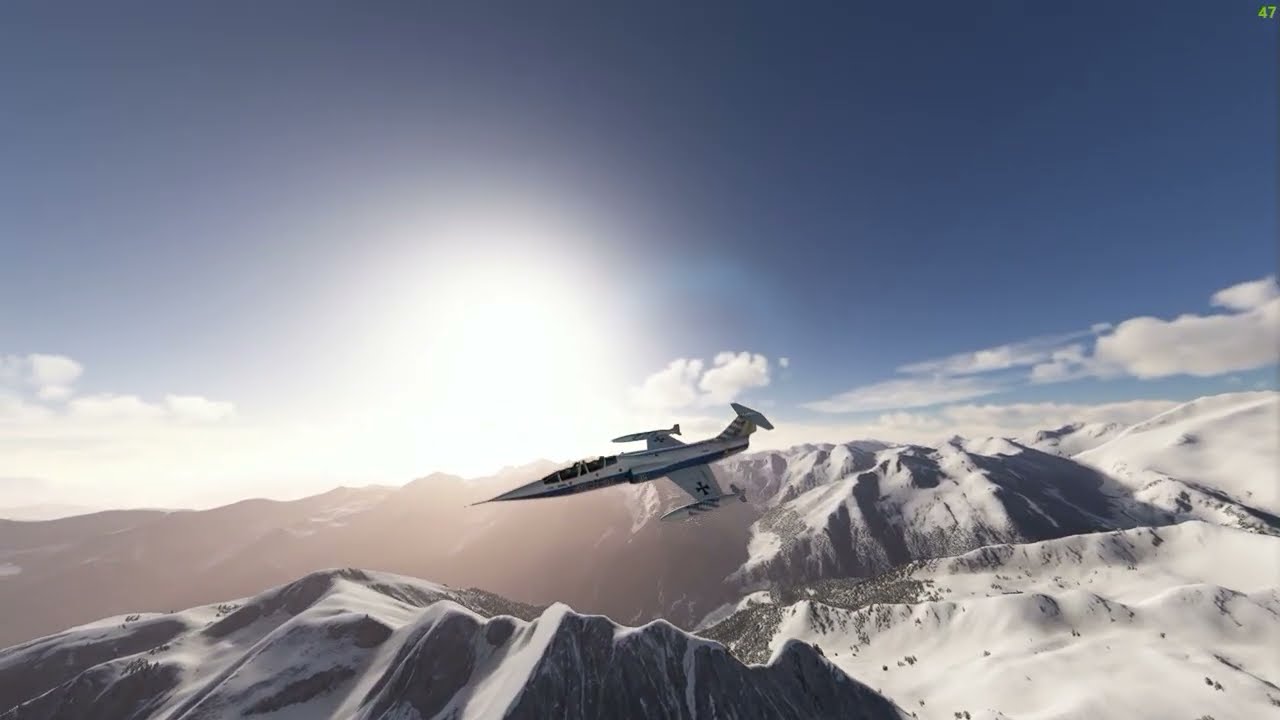 MSFS 2020   mit der F 104 durch die Alpen