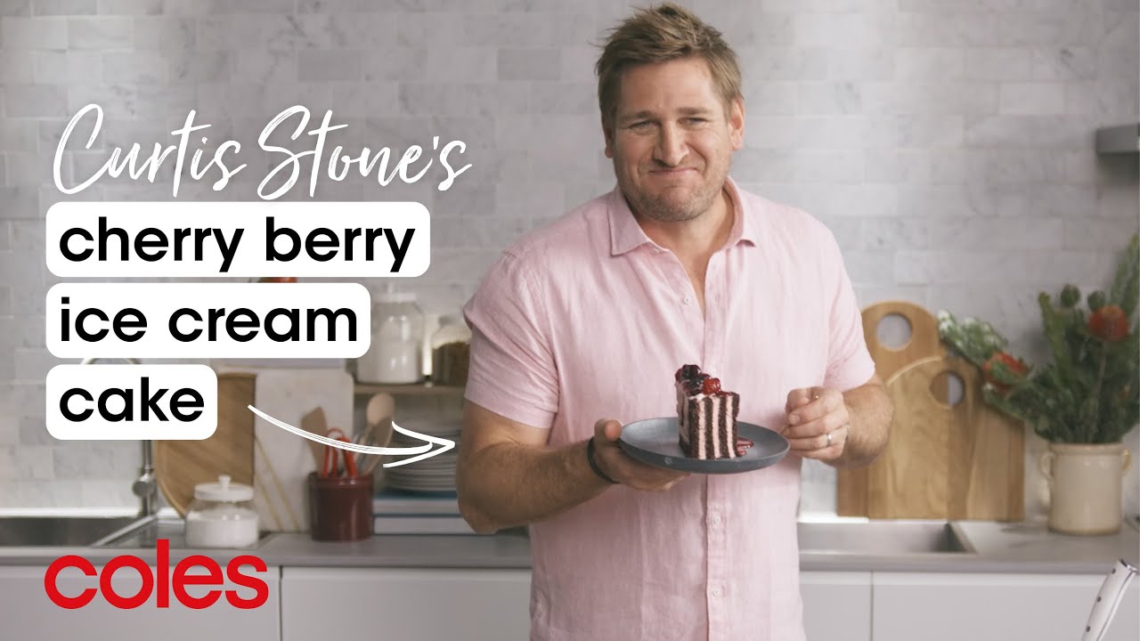 Christmas Berries & Cherry Chocolate Ice Cream Layer Cake | Cook with Curtis Stone | Coles