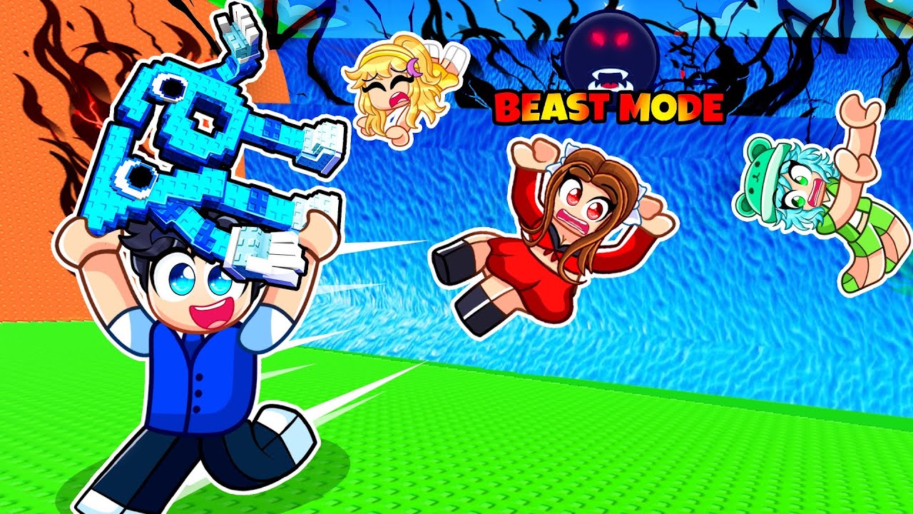Trolling With BEAST TSUNAMI In Roblox Escape Tsunami To Steal Brainrots