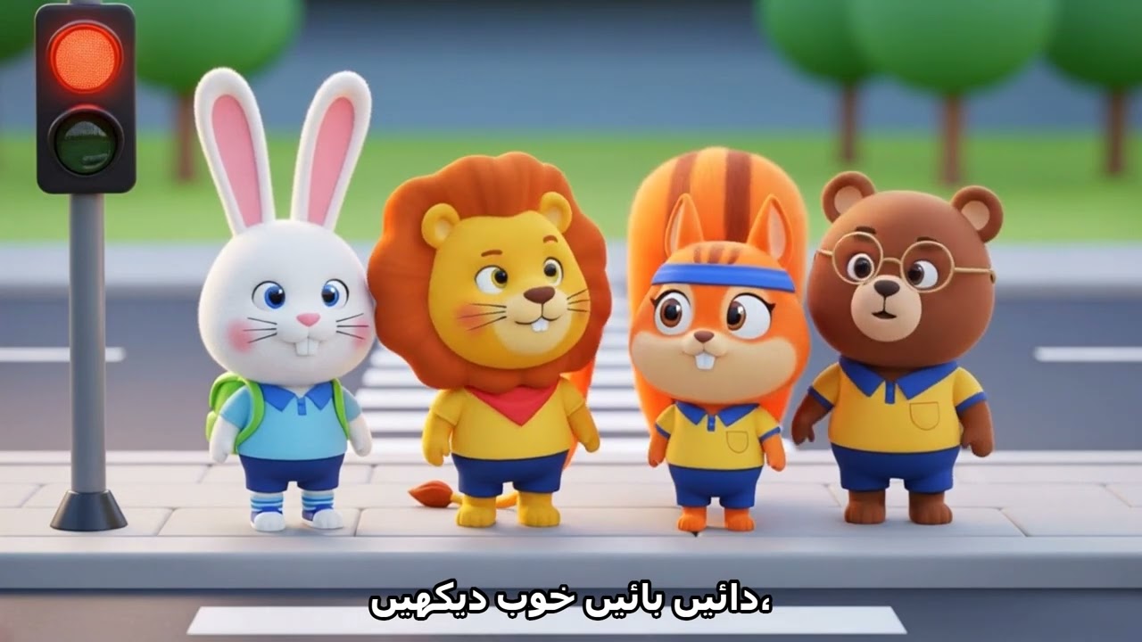 🚥 لال بتی پر رکیں! ہری بتی پر پار کریں! 🚦 حفاظتی وعدے کی 우루드어