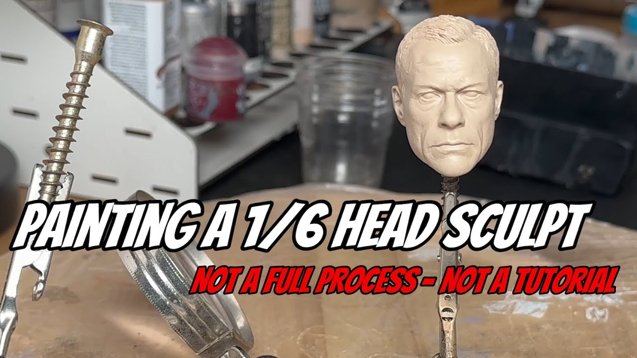 Action figures Jean Claude Van Damme custom head sculpt Not A Tutorial A Sample of the Full Process