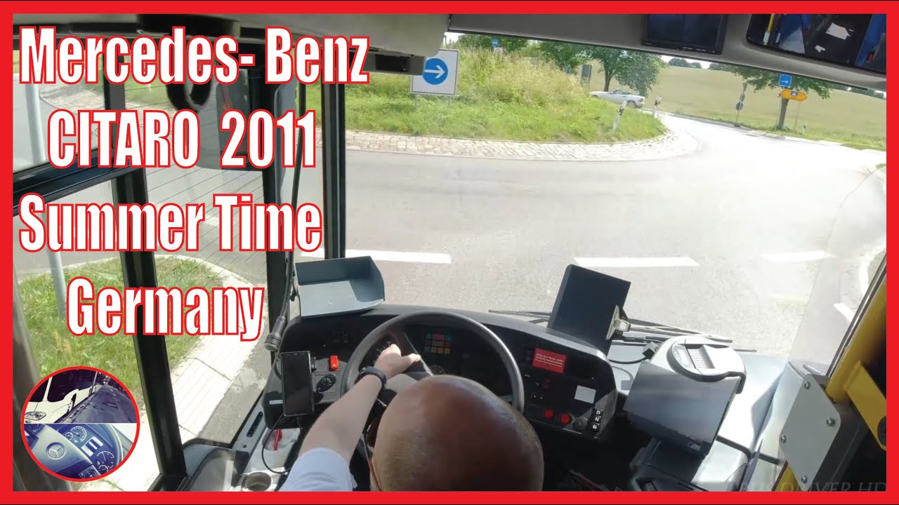 Driving the Mercedes CITARO bus in Germany | Summer Time | (City Driving)