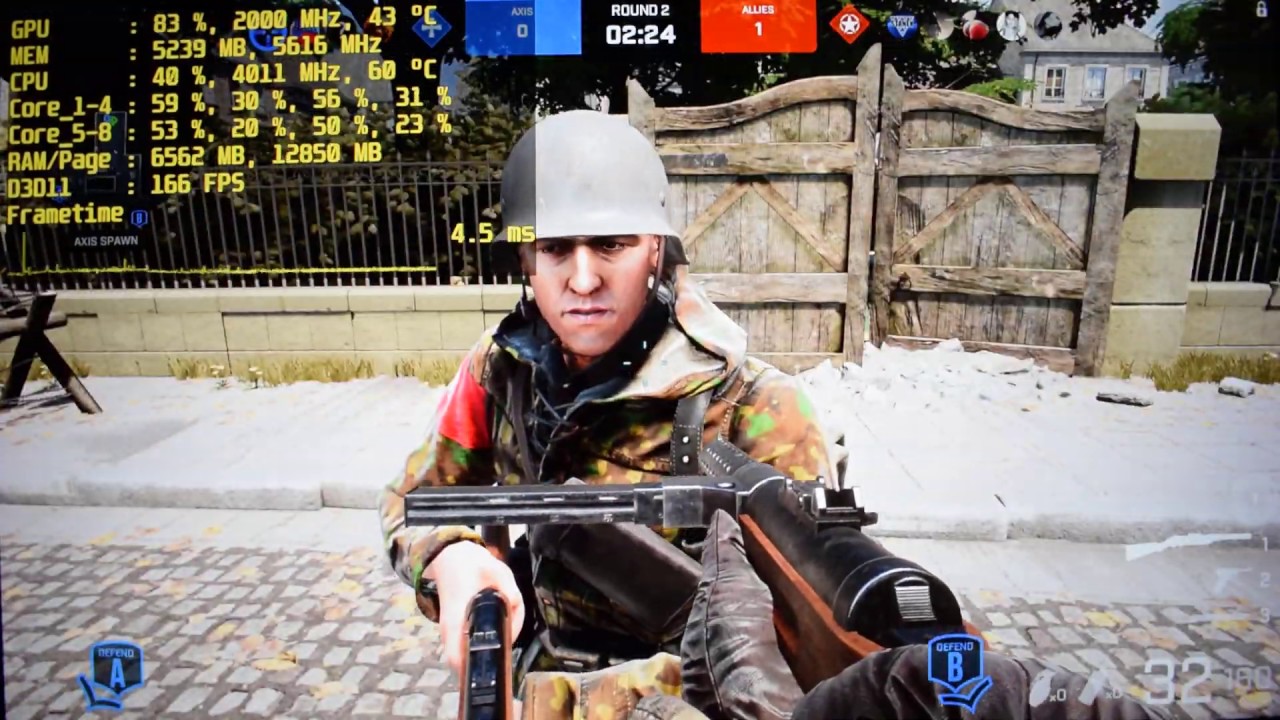 BATTALION 1944 - i7 920 OC - GTX 1080 Ti - 1440p Test