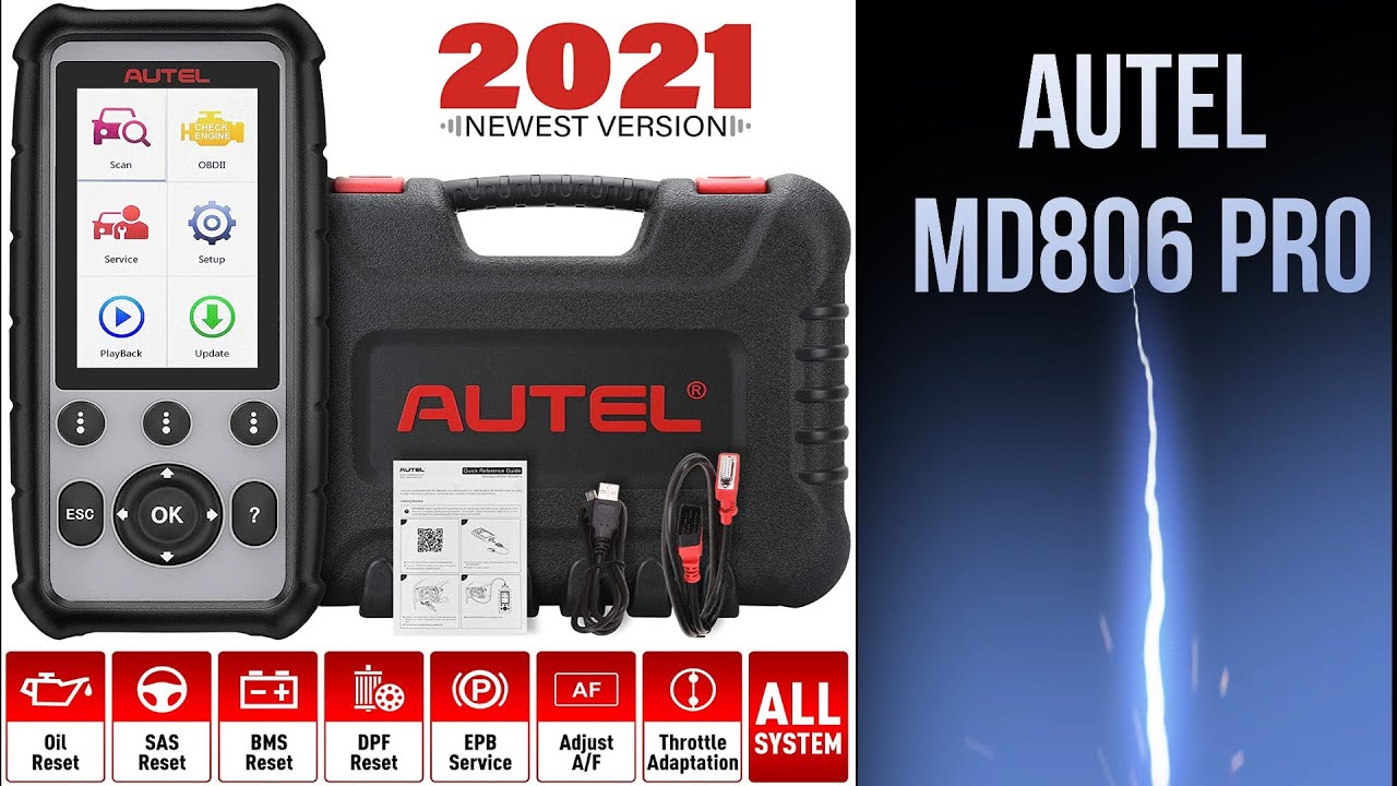 ESCANER AUTOMOTRIZ  AUTEL MD806 PRO 🔥  DIAGNOSTICA TODOS LOS SISTEMAS DEL AUTOMOVIL.  DE USO RUDO 💥✅