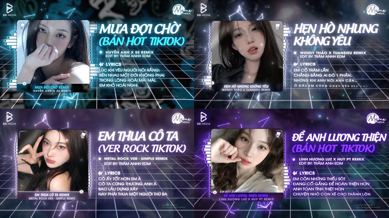 [Tổng Hợp Nhạc Hot TikTok] Mưa Đợi Chờ x Hẹn Hò Nhưng Không Yêu 🍹 Full List Remix Hot TikTok🍹